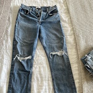 AGOLDE Riley crop denim
